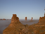 Balanced Rock With Fog, Arches National Park, Utah, United States of America, North America