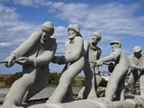Sculpture of Fishermen on Island in the Gulf of St. Lawrence, Iles De La Madeleine, Quebec