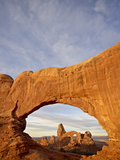 Turret Arch Through North Window at Dawn, Arches National Park, Utah, USA