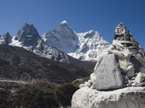 Mani Stone, Solu Khumbu Everest Region, Sagarmatha National Park, Himalayas, Nepal, Asia