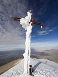 Cross on Summit of El Misti Volcano, 5822M, Arequipa, Peru, South America