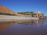 Jacob's Ladder, Clock Tower and Sidmouth Beach, Devon, England, United Kingdom, Europe