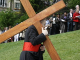 Paris Archbishop Carrying a Cross on Good Friday, Paris, France, Europe