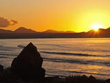 Sunset Over the Bay at Famara, Lanzarote's Finest Surf Beach, Canary Islands