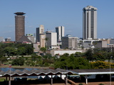 Nairobi Skyline From Uhuru Park, Nairobi, Kenya, East Africa, Africa