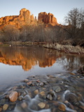 Buy Cathedral Rock Reflected in Oak Creek, Crescent Moon Picnic Area, Coconino National Forest, Arizona at AllPosters.com