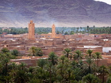 Buy Date Palm Oasis and Jorf Mountain, Figuig, Province of Figuig, Oriental Region, Morocco at AllPosters.com