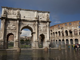 Buy The Arch of Constantine With the Colosseum in the Background, Rome, Lazio, Italy at AllPosters.com