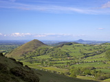 Lawley From Slopes of Caer Caradoc in Spring Evening Light, Church Stretton Hills, Shropshire