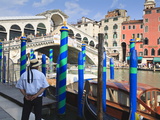 Buy Rialto Bridge and Gondolier, Grand Canal, Venice, UNESCO World Heritage Site, Veneto, Italy, Europe at AllPosters.com