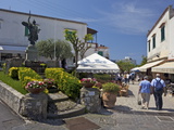 Main Street of Anacapri in Early Morning Summer Sunshine, Isle of Capri, Campania, Italy, Europe