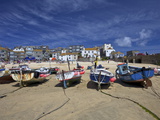 Fishing Boats in the Old Harbour, St. Ives, Cornwall, England, United Kingdom, Europe