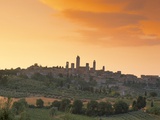 Buy San Gimignano at Sunset, Siena Province, Tuscany, Italy, Europe at AllPosters.com