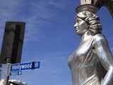 Silver Four Ladies of Hollywood Gazebo Statue, Hollywood Walk of Fame, Los Angeles