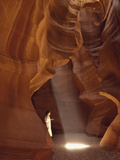 Navajo Man in Slot Canyon, Upper Antelope Canyon, Page, Arizona, USA