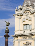 Buy Port Building and Columbus Monument, Port Vell District, Barcelona, Catalonia, Spain, Europe at AllPosters.com