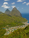 Buy Les Pitons, Soufriere, St. Lucia, Windward Islands, West Indies, Caribbean, Central America at AllPosters.com