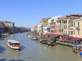 A Vaporetto Waterbus on the Grand Canal, Venice, UNESCO World Heritage Site, Veneto, Italy, Europe