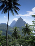 Buy The Pitons, St. Lucia, Windward Islands, West Indies, Caribbean, Central America at AllPosters.com