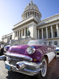 Buy Restored Classic American Car Parked Outside the Capitilio, Havana, Cuba at AllPosters.com