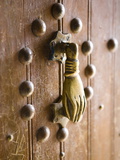 Brass Hand of Fatima Door Knocker, a Popular Symbol in Southern Morocco, Merzouga, Morocco