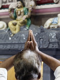 Buy Hindu Devotee Praying in a Tamil Temple, London, England, United Kingdom, Europe at AllPosters.com