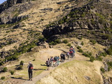 Walkers Stride Out on a Marked Footpath on the Pico Ruivo on the Island of Madeira, Portugal Photographic Print