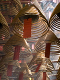 Incense Cones Hung From the Ceiling, Man Mo Temple, Sheung Wan, Hong Kong, China, Asia