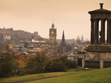 Edinburgh Cityscape From Calton Hill, Edinburgh, Lothian, Scotland, Uk