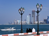 Buy City Skyline and the Famous Corniche Looking Across the Harbour From a Pier, Abu Dhabi at AllPosters.com