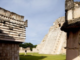 Buy The Nunnery Quadrangle With the Pyramid of the Magician in the Background, Uxmal, Yucatan, Mexico at AllPosters.com