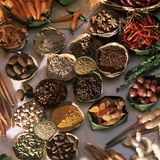 Spices Used in Thai, Indian, Indonesian and Malay Food, Thailand, Southeast Asia, Asia