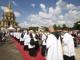 Mass on Place Vauban at the End of a Traditionalist Catholic Pilgrimage, Paris