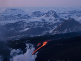Lava Flowing Down Mountain, Eyjafjallajokull Volcano, Iceland, Polar Regions
