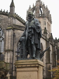 Adam Smith Statue, St. Giles Cathedral, Edinburgh, Lothian, Scotland, Uk