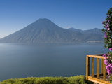 Buy Lake Atitlan From Lomas De Tzununa Hotel with San Pedro Volcano in the Background, Guatemala at AllPosters.com