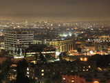 Hollywood Basin at Night, Los Angeles, California, United States of America, North America
