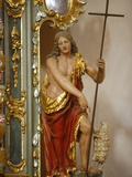 St. John the Baptist Statue in Saint-Nicolas La Chapelle Church, Savoie, France