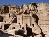 Rock-Cut Nabatean Tombs, Petra, UNESCO World Heritage Site, Jordan, Middle East