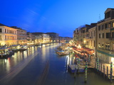 Grand Canal at Dusk, Venice, UNESCO World Heritage Site, Veneto, Italy, Europe