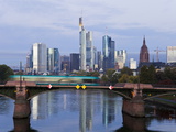 Buy Skyline and River Main in the Early Morning, Frankfurt-Am-Main, Hesse, Germany, Europe at AllPosters.com