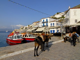 Small Boats in the Harbour of the Island of Hydra, Greek Islands, Greece, Europe