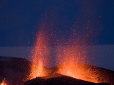 Fountaining Lava From Eyjafjallajokull Volcano, Iceland, Polar Regions