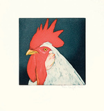 Tierköpfe - Gockel rot, c.2006