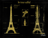 Buy Eiffel Tower (Gold) at AllPosters.com