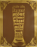 Buy Beer Typography (Gold) at AllPosters.com