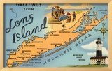 Greetings from Long Island, New York, Map