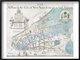 Buy New York City Map, 1728 at AllPosters.com