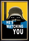 He's Watching You Gerahmter Kunstdruck