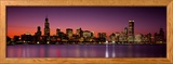 Dusk, Skyline, Chicago, Illinois, USA Gerahmter Fotografie-Druck